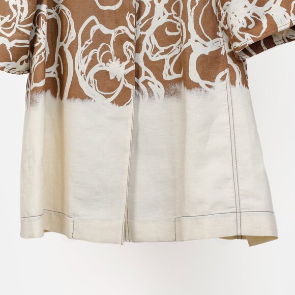 Annette Gortz Abstract Floral Linen Duster Coat - Picture 7 of 10